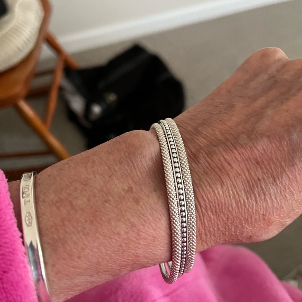 LAGOS Caviar Sterling Silver Three Bangle Set - Picture 7 of 16